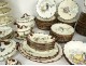 Crockery set 102PC earthenware Creil Montereau decor Parisian Richard nineteenth