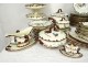 Crockery set 102PC earthenware Creil Montereau decor Parisian Richard nineteenth