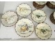 Crockery set 102PC earthenware Creil Montereau decor Parisian Richard nineteenth