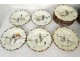 Crockery set 102PC earthenware Creil Montereau decor Parisian Richard nineteenth