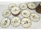 Crockery set 102PC earthenware Creil Montereau decor Parisian Richard nineteenth