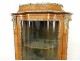 Curved showcase Louis XV Vernis Martin couple bronze landscape NapIII nineteenth