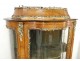 Curved showcase Louis XV Vernis Martin couple bronze landscape NapIII nineteenth