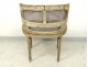 Louis XVI caned office armchair carved gilded Napoleon III nineteenth