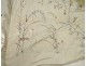 Bedspread bed cover silk embroidery birds bamboo foliage China nineteenth