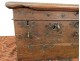 Chest of oak wrought iron lock triangle seventeenth century