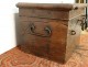 Chest of oak wrought iron lock triangle seventeenth century