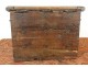 Chest of oak wrought iron lock triangle seventeenth century