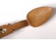 Breton wedding spoon folding carved wood rosette hearts rhinestone nineteenth