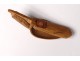 Breton wedding spoon folding carved wood rosette hearts rhinestone nineteenth