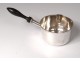 Sterling silver saucepan Minerve blackened wood handle silver saucepan nineteenth