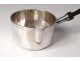 Sterling silver saucepan Minerve blackened wood handle silver saucepan nineteenth