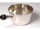 Sterling silver saucepan Minerve blackened wood handle silver saucepan nineteenth