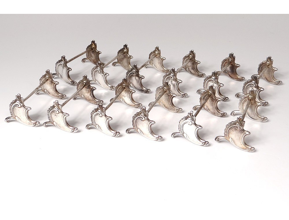 12 Couteaux A Viande Model Coquille Métal Argenté Pas Christofle Poincon F F
