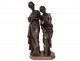 Bronze sculpture AE. Gaudez Two Women Surprised Child 56cm Nineteenth Century