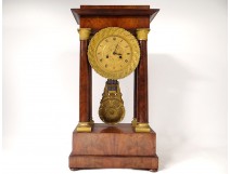 Pendulum gantry Empire columns mahogany gilt bronze griffons clock nineteenth