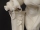 Large alabaster sculpture Saul Fanfani woman antique fountain wildlife nineteenth