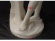 Large alabaster sculpture Saul Fanfani woman antique fountain wildlife nineteenth