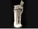 Large alabaster sculpture Saul Fanfani woman antique fountain wildlife nineteenth