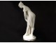 Large alabaster sculpture Saul Fanfani woman antique fountain wildlife nineteenth