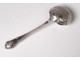 Solid silver sprinkling spoon Minerve Queille coat of arms blazon nineteenth