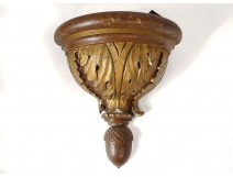 Console wall wood carved gilt leaves acanthus woodwork nineteenth