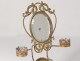 Watchcase mirror ring ice candlesticks gilded brass Napoleon III nineteenth
