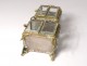 Jewelry box double brass box gold beveled glass Napoleon III nineteenth