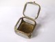 Jewel box box gilded brass beveled glass engraved Napoleon III nineteenth