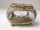 Jewel box box gilded brass beveled glass engraved Napoleon III nineteenth