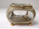 Jewel box box gilded brass beveled glass engraved Napoleon III nineteenth