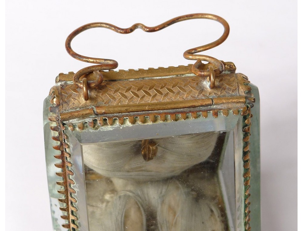 Porte-montre Gousset Napoléon III Décor Chasse à Courre - Occasion, Verre Biseauté