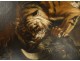 Great HST painting buffalo surprised by tiger from ap. Charles Verlat nineteenth