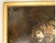 Great HST painting buffalo surprised by tiger from ap. Charles Verlat nineteenth