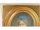 Pastel portrait woman Adele Besqueut Forges Kerino Vannes Brittany nineteenth