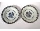 Series 5-dish hollow porcelain plates Compagnie Indies 18th-century European decor