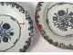 Series 5-dish hollow porcelain plates Compagnie Indies 18th-century European decor