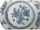 Porcelain plate India India Company white-blue signed XVIII