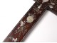 Cross crucifix wood mother-of-pearl marquetry chalice passion dove Vietnam nineteenth