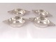4 bowls solid silver Mercury silversmith Mellerio said Meller 628gr twentieth