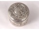 Small box solid silver flowers foliage silver 28gr nineteenth century