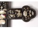Cross crucifix wood mother-of-pearl marquetry chalice passion dove Vietnam nineteenth