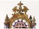 Gothic clock gilt bronze porcelain knights clock Napoleon III nineteenth