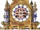 Gothic clock gilt bronze porcelain knights clock Napoleon III nineteenth