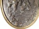 Pair bronze bas-relief medallions Clodion Amours Putti satyr Bacchus nineteenth