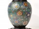 Lamp vase baluster bronze cloisonné enamels China elephants flowers nineteenth