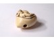 Small head pipe foam sea carved heart angel putto meerschaum case 19th
