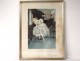 Color lithograph Louis Icart Elegant woman Carriage Belle-Epoque twentieth