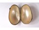 Mother of pearl egg holder gold metal chaplet box nineteenth century