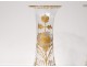 Pair vases glass gilding flowers foliage nineteenth century
